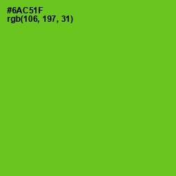 #6AC51F - Bright Green Color Image