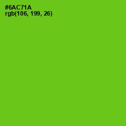 #6AC71A - Bright Green Color Image