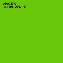 #6AC80A - Bright Green Color Image