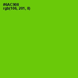 #6AC908 - Bright Green Color Image