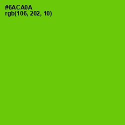 #6ACA0A - Bright Green Color Image