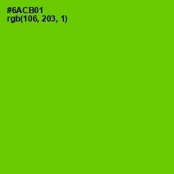 #6ACB01 - Bright Green Color Image
