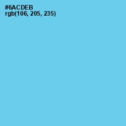 #6ACDEB - Turquoise Blue Color Image