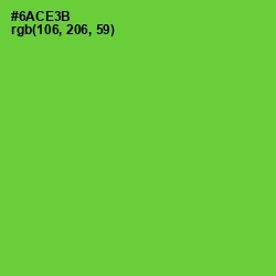 #6ACE3B - Bright Green Color Image