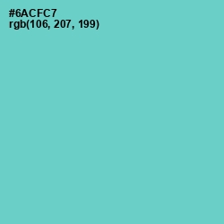 #6ACFC7 - Downy Color Image