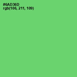 #6AD36D - Pastel Green Color Image
