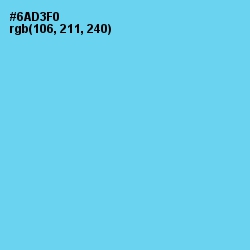 #6AD3F0 - Turquoise Blue Color Image