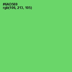 #6AD569 - Pastel Green Color Image