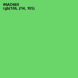 #6AD669 - Pastel Green Color Image