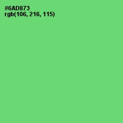 #6AD873 - Pastel Green Color Image