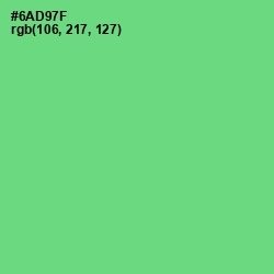 #6AD97F - Pastel Green Color Image