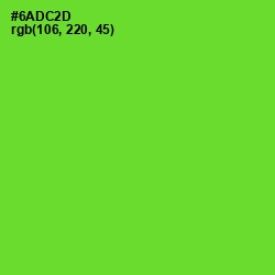 #6ADC2D - Bright Green Color Image