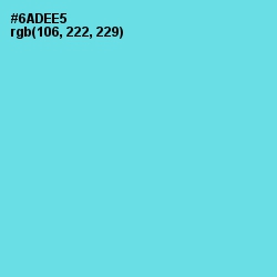 #6ADEE5 - Turquoise Blue Color Image