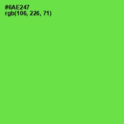 #6AE247 - Screamin' Green Color Image