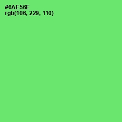 #6AE56E - Screamin' Green Color Image