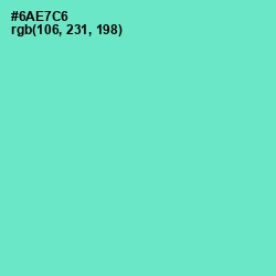 #6AE7C6 - Aquamarine Color Image