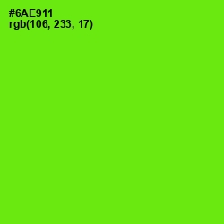 #6AE911 - Bright Green Color Image