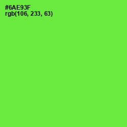 #6AE93F - Bright Green Color Image