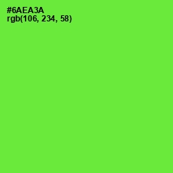 #6AEA3A - Bright Green Color Image