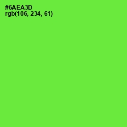 #6AEA3D - Bright Green Color Image