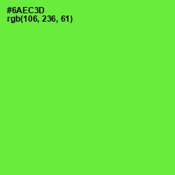 #6AEC3D - Bright Green Color Image