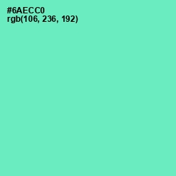 #6AECC0 - Aquamarine Color Image