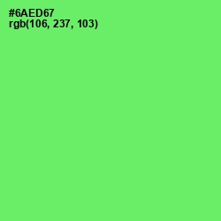 #6AED67 - Screamin' Green Color Image