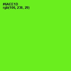 #6AEE1D - Bright Green Color Image