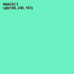 #6AF0C1 - Aquamarine Color Image