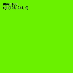 #6AF100 - Bright Green Color Image
