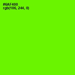 #6AF400 - Bright Green Color Image