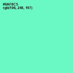 #6AF8C5 - Aquamarine Color Image