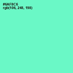 #6AF8C6 - Aquamarine Color Image