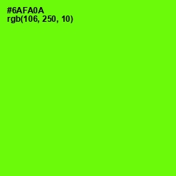 #6AFA0A - Bright Green Color Image