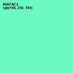 #6AFAC2 - Aquamarine Color Image