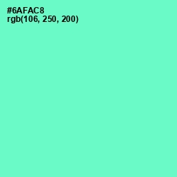 #6AFAC8 - Aquamarine Color Image