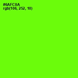 #6AFC0A - Bright Green Color Image