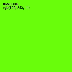 #6AFD0B - Bright Green Color Image