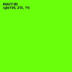 #6AFF0B - Bright Green Color Image