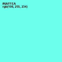 #6AFFEA - Aquamarine Color Image