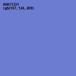 #6B7CD1 - Moody Blue Color Image