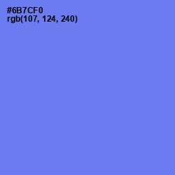 #6B7CF0 - Moody Blue Color Image