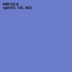 #6B7DCA - Moody Blue Color Image