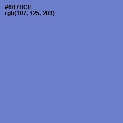 #6B7DCB - Moody Blue Color Image