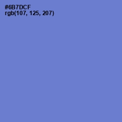 #6B7DCF - Moody Blue Color Image