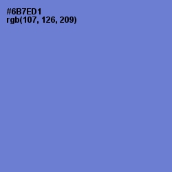 #6B7ED1 - Moody Blue Color Image