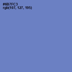 #6B7FC3 - Moody Blue Color Image