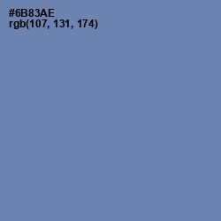 #6B83AE - Bermuda Gray Color Image