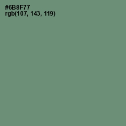 #6B8F77 - Viridian Green Color Image