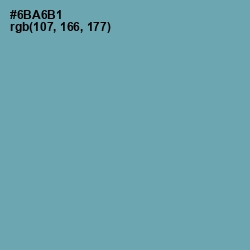#6BA6B1 - Gumbo Color Image